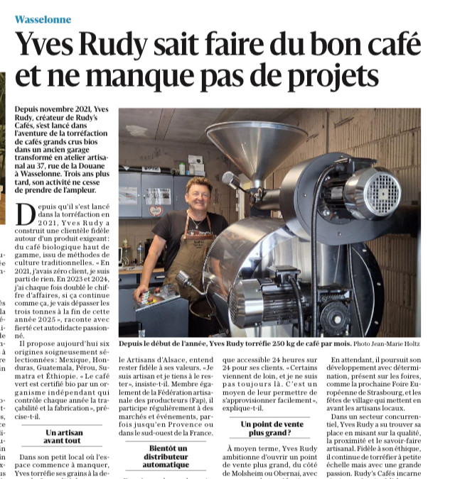 Yves Rudy sait faire du bon café et ne manque pas de projets